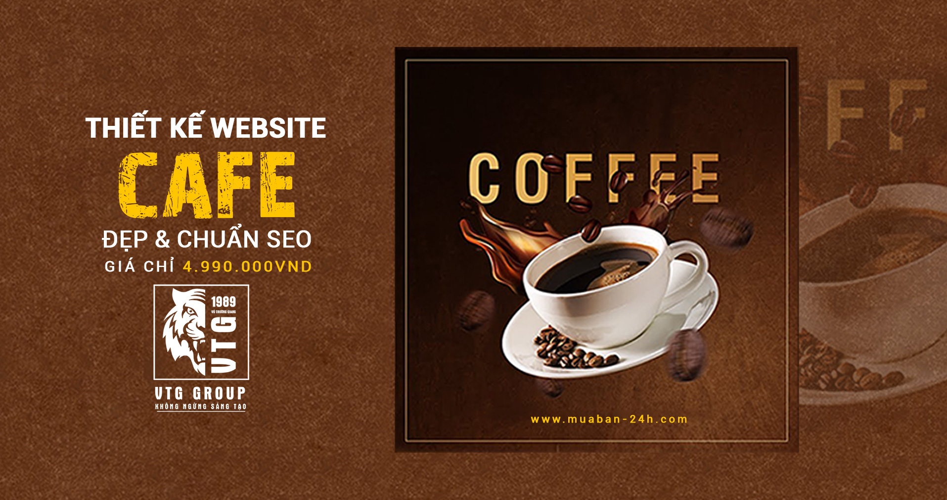 Thiết kế website cafe đẹp chuẩn SEO